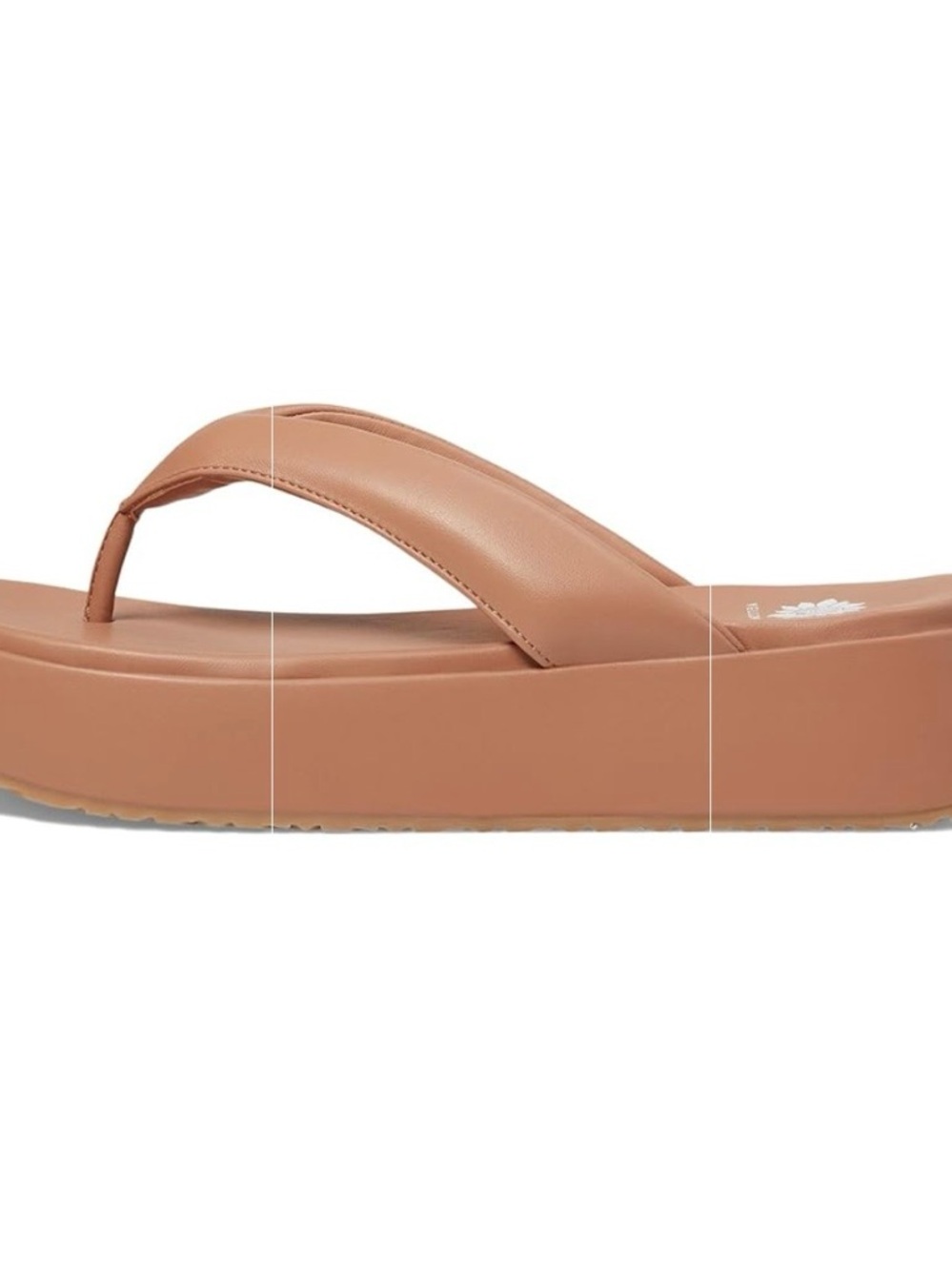 Yellow box Asbury Almond Platform Flip Flop Sandals  Medium width new in box